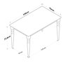 Hanah Home Mesa de Comedor JA104 - 2598 Nogal y Blanco